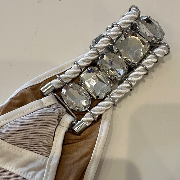 Beach Bunny White Bikini Bottom with Crystal Details - Picture 5 of 8